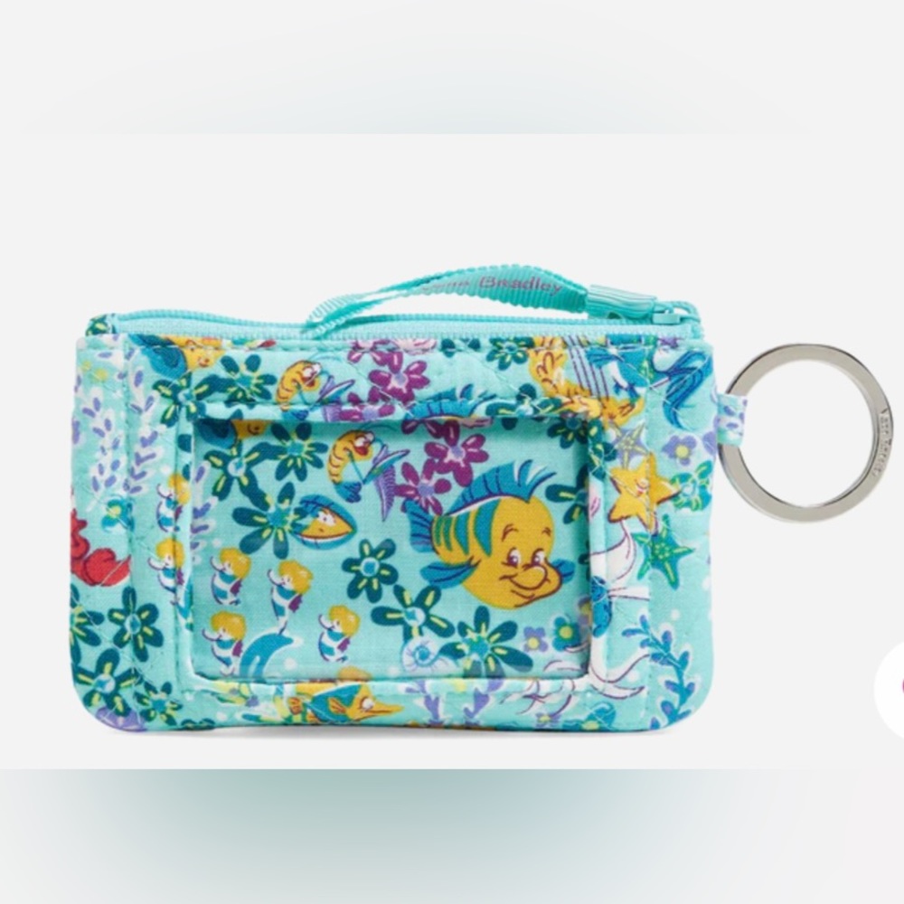 Vera Bradley Disney Little Mermaid Zip ID Case